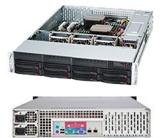 Корпус SuperMicro CSE-825TQ-R720LPB 2U 8x3.5"SAS/SATA Bays, 2x720W, Rail