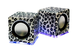 Колонки Velton SPS-08WB cool spot 2.0, 6Вт (3Вт*2 RMS), 80дБ сигнал/шум, голубая подсветка, USB