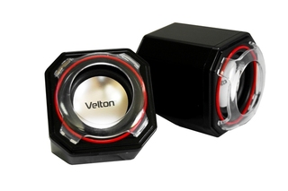 Колонки Velton SPS-102 2.0, 6Вт (3Вт*2), 80дБ сигнал/шум, USB питание, черные
