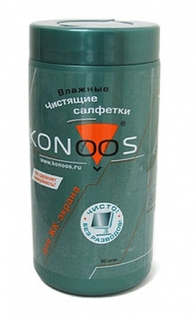 Влажные салфетки Konoos KBF-50 (туба) 50шт для ЖК экранов