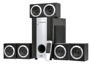 Колонки Sven HT-435R black 5.1 5x15Вт+35Вт RMS 110Вт ПДУ черный