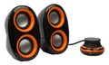 Колонки Jetbalance JB-160 2.0 черные с оранжевым (6W)