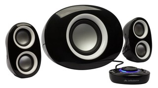 Колонки Jetbalance JB-415 2.1 черные с белым (17W+2*3W)