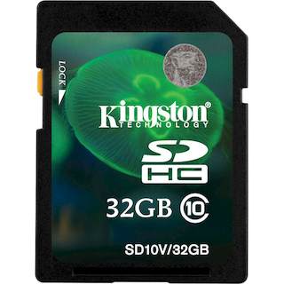 Флеш карта SDHC 32Gb Class10 Kingston SD10V/32GB