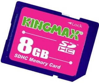 Флеш карта SDHC 8Gb class2 Kingmax