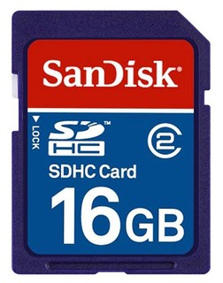 Флеш карта SDHC 16Gb SanDisk (SDSDB-016G-B35)