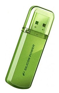 Флеш Диск Silicon Power 8Gb Helios 101 зеленый USB 2.0