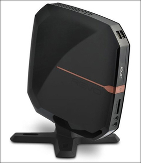 Неттоп Acer Revo RL70 X2 E450/2Gb/500Gb/HD6320D/MCR/kb/m/Lin