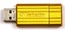 Флеш Диск Verbatim 16Gb PinStripe PINSTRIPE USB2.0 желтый