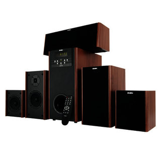 Колонки SVEN IHOO T100U, дерево (150 Вт, дисплей, FM-тюнер, разъемы USB/SD)