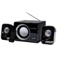 Колонки Sven MS-300 черный (12Вт FM-тюнер USB/SD дисплей ПДУ)