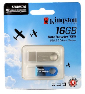 Флеш Диск Kingston 16Gb DTSE9H/16GB with cover Man’s Day серебристый