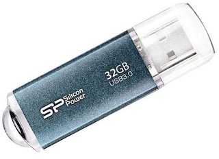 Флеш Диск USB 3.0 32Gb Silicon Power M01 SP032GBUF3M01V1B синий