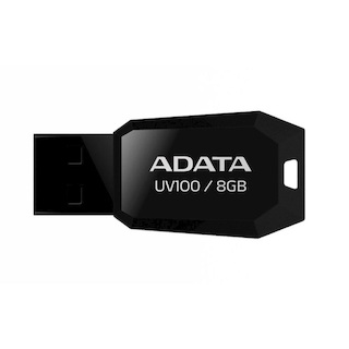 Флеш Диск USB 2.0 8Gb A-Data AUV100 черный