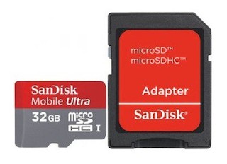 Флеш карта microSDHC 32Gb Class10 Sandisk SDSDQU-032G-U46A +adapter