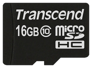 Флеш карта micro SDHC 16Gb class10 Transcend  (TS16GUSDC10)