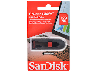 Флеш Диск USB 2.0 128Gb Sandisk Cruzer Glide SDCZ60-128G-B35 черный