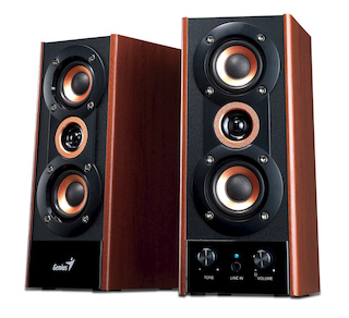 Колонки деревянные Genius SP-HF800A, 20W RMS, brown wood