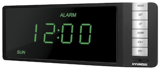 Радиобудильник Hyundai H-1507 голубой/зеленый