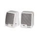 Колонки Hama H-14460 Акустическая система AS-60 для iPod/iPhone активные 2 батарейки AA белый