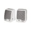 Колонки Hama H-14460 Акустическая система AS-60 для iPod/iPhone активные 2 батарейки AA белый