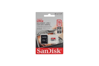 Флеш карта microSDHC 16Gb Class10 Sandisk SDSDQUI-016G-U46 +adapter