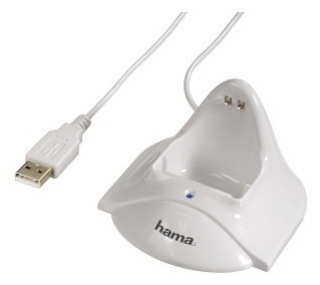 Зарядная станция Hama + батарея 1100 мАч для Wii Mote белый (H-39968)