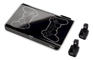 Зарядное устройство Hama Fluxity для двух контроллеров PS3 + 2адаптера черный/серебристый (H-51890)