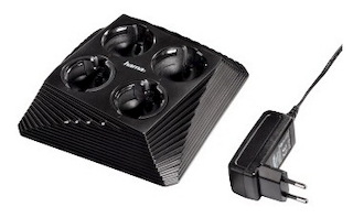 Зарядное устройство Hama для четырех контроллеров для PS Move/Motion/Sub-Controllers черный(H-51883)