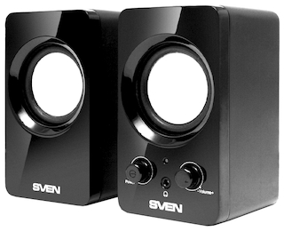 Колонки Sven 354 (2.0) черный 4W