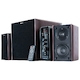 Колонки Sven MS-3000 (2.1) вишня 80W ПДУ/MP3/FM/дисплей/внешний усилитель