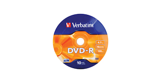 Диск DVD-R Verbatim 4.7Gb 16x AZO matt silver (10шт) 43729