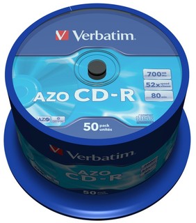 Диск CD-R Verbatim 700Mb 48x DataLife+ Cake Box (50шт) 43343