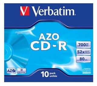 Диск CD-R Verbatim 700Mb 52x DataLife+ Jewel Case (10шт) 43327