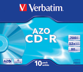 Диск CD-R Verbatim 700Mb 52x DataLife+ Slim Box (10шт) 43342