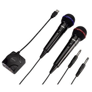 Микрофон Hama H-115490 USB для PS3/Nintendo Wii 2 шт. цветная маркировка черный