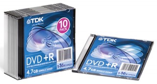 Диск TDK DVD+R 4.7Gb 16x SJC (10шт) (t19447) DVD+R47SCED10-L