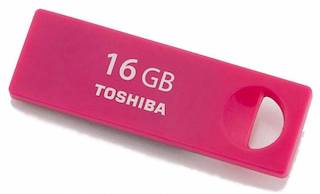 Флеш Диск Toshiba 16Gb TransMemory Enshu THNU16ENSRED(BL5 USB2.0 красный
