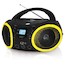 Аудиомагнитола BBK BX150U черный/желтый