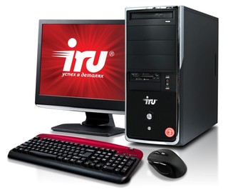 Системный блок iRU Home 510 C2D-E7600(3060)/4096/500/HD5750-1024Мб/DVD-RW/CARD-R/W7-HB/K+M/bl