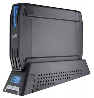 Внешний бокс для HDD AgeStar SCB3A7 USB2.0+e-SATA to 3.5" SATA HDD.OTB.colling fan.LCD.Black