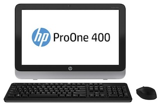 Моноблок HP ProOne 400 AIO 23" HD Cel G1840T/4Gb/500Gb/DVDRW/W8.1EM/WiFi/BT/клавиатура/мышь