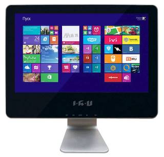 Моноблок IRU 115 18.5" HD Cel 1037U/2Gb/500Gb/IntHDG/DVDRW/MCR/W8.1Pro64dng/WiFi/Web/клавиатура/мышь