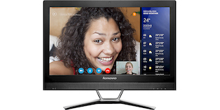 Моноблок Lenovo C470 21.5" FHD PDC 3558U/4Gb/1Tb/GF820 2Gb/DVDRW/W8.1 64/WiFi/black/Web/клавиатура/мышь