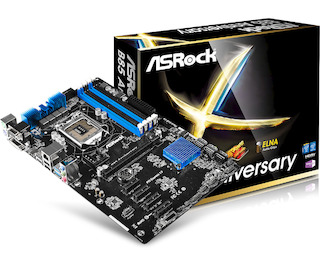 Материнская плата Asrock B85 Anniversary Soc-1150 iB85 4xDDR3 ATX AC`97 6ch(5.1) GbLAN+VGA+DVI+HDMI