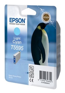 Картридж струйный Epson C13T55954010 светло-голубой для RX700