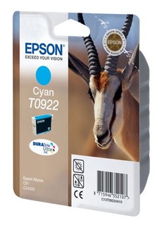 Струйный картридж Epson C13T10824A10 T0922 голубой для C91/CX4300 (замена C13T09224A)