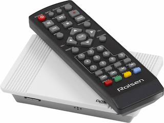 Ресивер DVB-T2 Rolsen RDB-522w белый