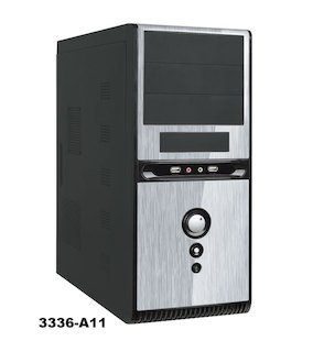 Корпус Super Power Q3336-A11 Black-Silver 500W USB/Audio/Fan