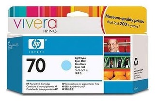 Картридж струйный HP 70 C9390A Light Cyan для DJ Z2100/Z3100(130 мл)